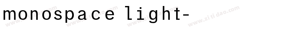 monospace light字体转换
